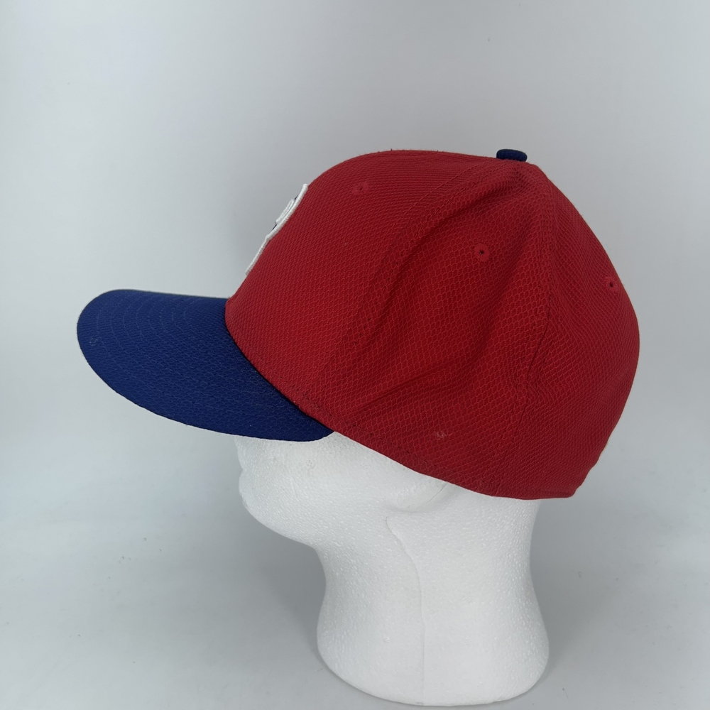 Philadelphia Phillies Hat Cap Fitted Mens 7 1/2 Red Blue MLB Baseball New Era - Picture 4 of 8